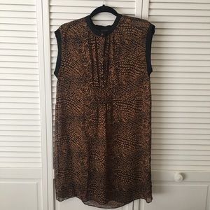 Animal print dress 100% Silk!